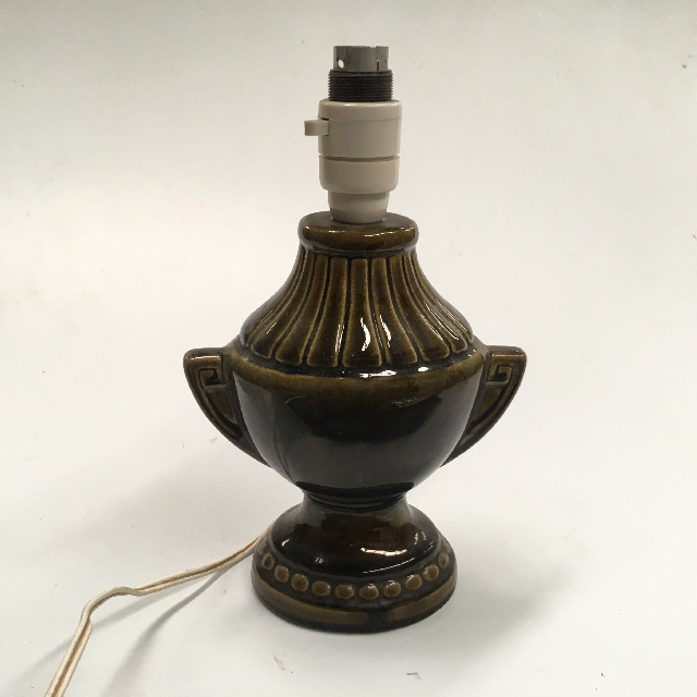 LAMP, Base (Table) - 1960s Olive Glaze (Small)